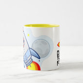 ドッグコイン·トゥ·ザ·ムーン·ロケットマン·宇宙·ドージ暗号  ツートーンマグカップ (中央)