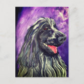 ドッグコッカースパニエル犬ブルーロ絵を描ア ポストカード (正面)