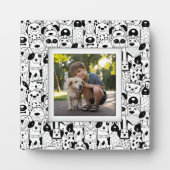 ドッグコラージフレームレスフォトイーゼルバック フォトプラーク (正面)