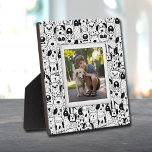 ドッグコラージフレームレスフォトイーゼルバック フォトプラーク<br><div class="desc">黒犬と白犬の縁どおもしろいフレームが作らお気に入りのれ、デザインもデザインも簡単。ハードボードパネル上に直接画像を置き、簡単ワイプのクリーンな表面で驚くほど鮮明な画像を得る。素晴らしギフトとして、または自宅でお気に入りのあなたの写真を表示する。ヒント：もし正方形のプラークを使用して、結果を得るために写真を正方形にアップロードする前に必要な最高の可能性がある。</div>