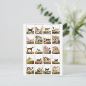 ドッグコレクションヴィンテージスタイル ポストカード (スタンド正面)