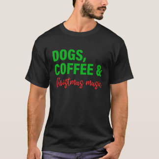 ドッグコーヒークリスマスミュージック Tシャツ
