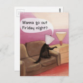 ドッグコーンデートすることおもしろい漫画 ポストカード (正面/裏面)