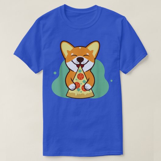 ドッグコ食べルギのピザペット恋人 Tシャツ (デザイン正面)