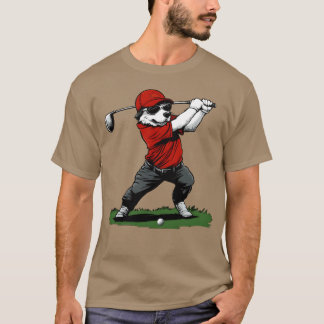 ドッグゴルフおもしろいギフト Tシャツ