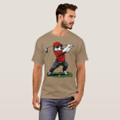 ドッグゴルフおもしろいギフト Tシャツ (正面フル)