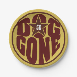 ドッグゴングオールドプレート ペーパープレート