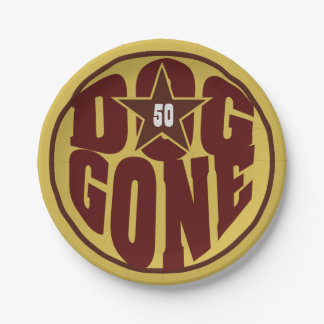 ドッグゴングオールドプレート ペーパープレート