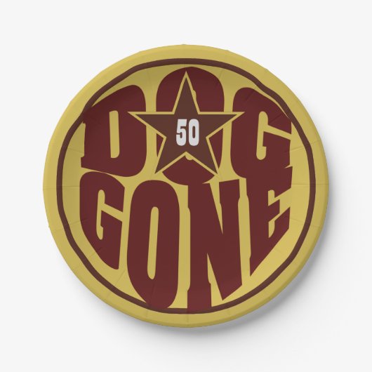 ドッグゴングオールドプレート ペーパープレート (正面)