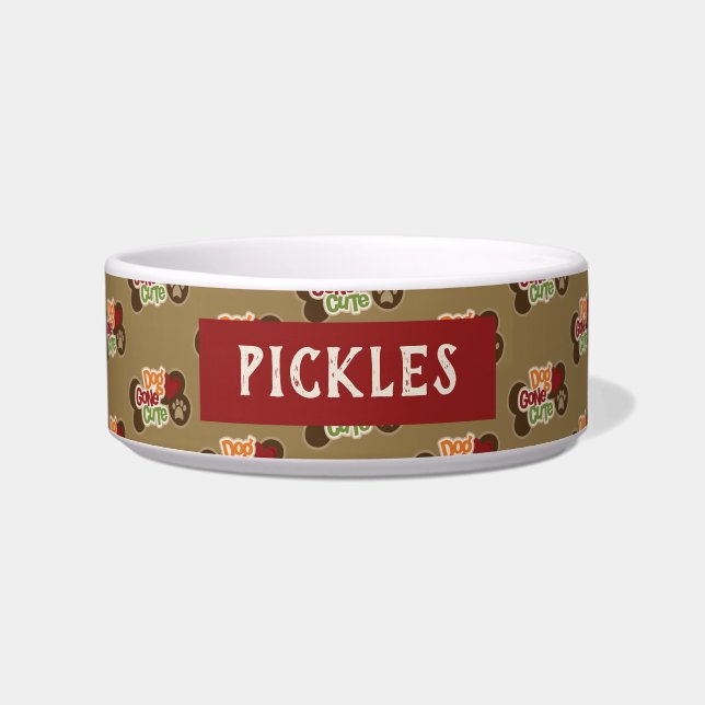 ドッグゴングキュートセラミックペットボウル ボウル (正面)