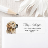 ドッグゴールデンレトリエバーペットウォーター差出人住所 ラベル (インサイチュ)