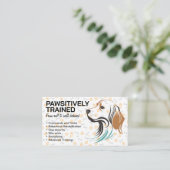 ドッグサイドビュー | 前足とボーンのパターン 名刺 (スタンド正面)