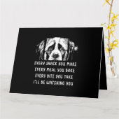 ドッグサンバーナードあなたが作るすべてのスナックすべての食事 カード (黄色い花)