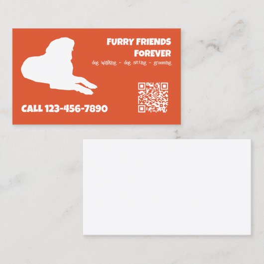 ドッグサービカスタムスQR 名刺 (正面/裏面)