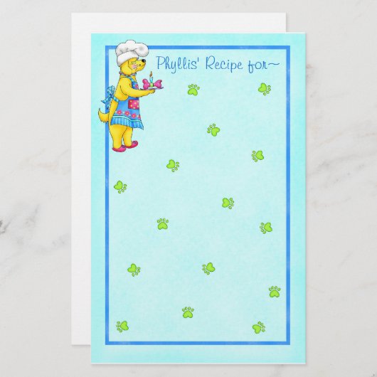 ドッグシェフレシピ文房具 便箋 (正面/裏面)