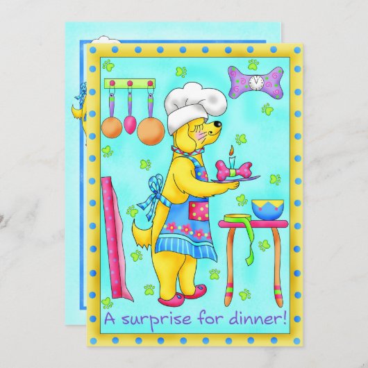 ドッグシェフ招待状 招待状 (正面/裏面)