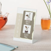 ドッグシグネチャーカクテルドリンク結婚ブラウン 台座サイン (インサイチュ)