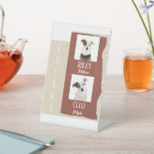 ドッグシグネチャーカクテルドリンク結婚レッド 台座サイン (インサイチュ)