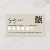 ドッグシッターのトレーナー動物気に犬ロイヤリティ 名刺 (裏面)