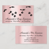 ドッグシッターペットサービスグルーミングポーパスクラシー 名刺 (正面/裏面)