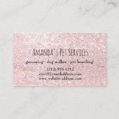 ドッグシッターペットサービスグルーミングポーパスピンク 名刺 (裏面)
