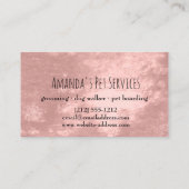 ドッグシッターペットサービスグルーミングポーパス赤面 名刺 (裏面)