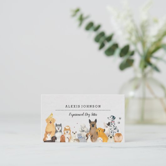 ドッグシッター名刺 名刺 (スタンド正面)