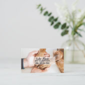 ドッグシッター犬の救出 名刺 (スタンド正面)