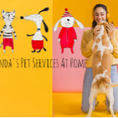 ドッグシッター猫シッターペットサービスグルーミングかわいい 名刺