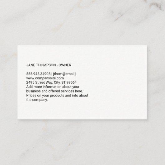 ドッグシッター | 動物飼養業 | 犬のグループ 名刺 (裏面)