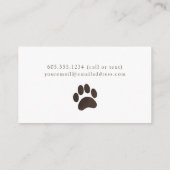 ドッグシッター 名刺 (裏面)