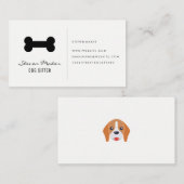 ドッグシッター |犬の骨アイコン 名刺 (正面/裏面)