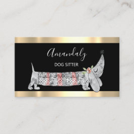ドッグシッターPETファッションブティックバスセットシルバーグレイ 名刺