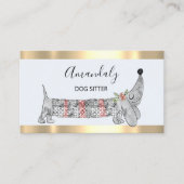 ドッグシッターPETファッションブ気にティックバスセットシルバー 名刺 (正面)