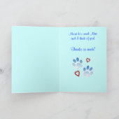 ドッグシッ感謝していターやウォーカーに:カスタマイズ可能 サンキューカード (内部)