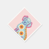 ドッグシュガースカルの死んだピンクのナプキンスの日 スタンダードカクテルナプキン (角)