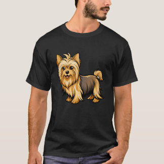 ドッグショーで歩くスリムなシルキエリエ Tシャツ