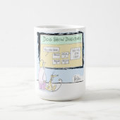 ドッグショーの登録簿-マグ コーヒーマグカップ (中央)