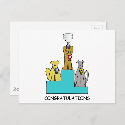 ドッグショー成功おめでとう ポストカード (正面/裏面)