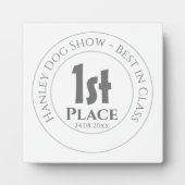 ドッグショー最高の – 第1期賞トロフィー賞受賞 フォトプラーク (正面)