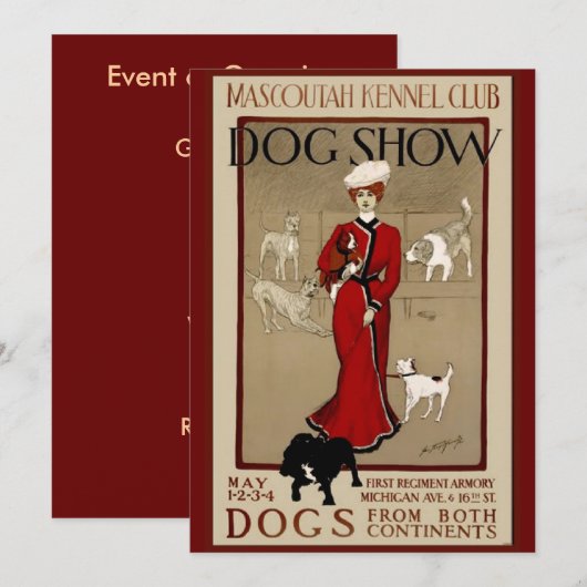 ドッグショー 招待状 (正面/裏面)