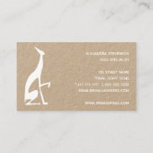 ドッグシルエット、ミニマルモダンリストホワイト 名刺 (裏面)