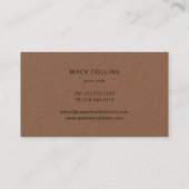 ドッグシル素朴シルエットクラフトビジネスカード 名刺 (裏面)