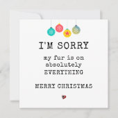 ドッグシンプルおもしろいから来たファーメリークリスマス シーズンカード (正面)