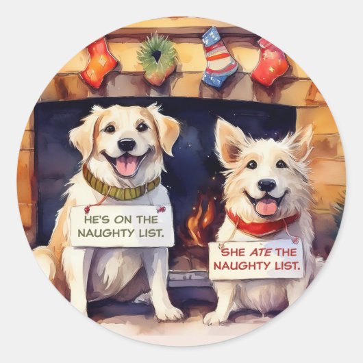 ドッグスいけなクリスマ封筒用シールシール ラウンドシール (正面)