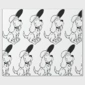 ドッグスケッチ ラッピングペーパー (フラット)