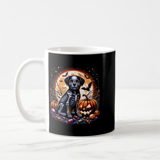 ドッグスケルトンハロウィン コーヒーマグカップ (左)