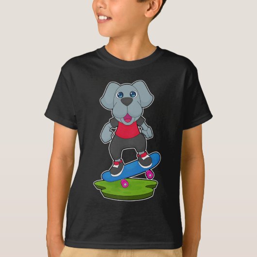 ドッグスケーター スケートボード Tシャツ (正面)