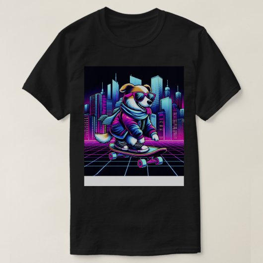 ドッグスケートボード6 Tシャツ (デザイン正面)
