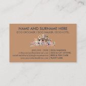 ドッグススケッチフラワーズデザインモダンシンプル 名刺 (裏面)